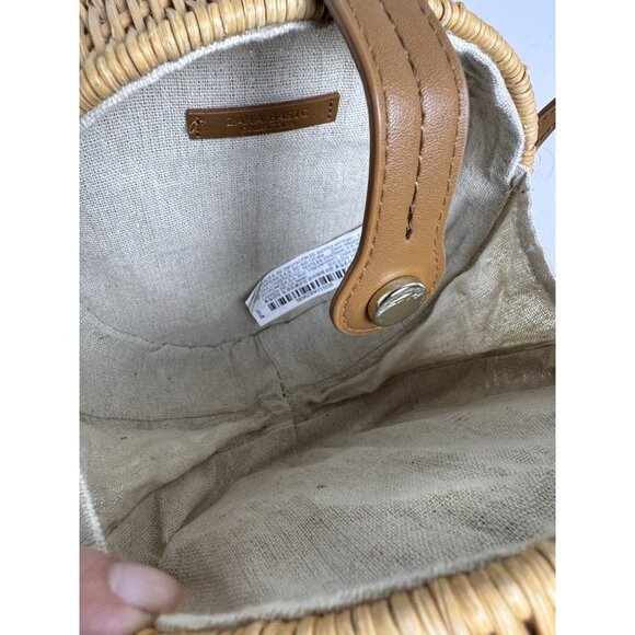 Zara Basics Round Raffia Crossbody Bag - Picture 7 of 10